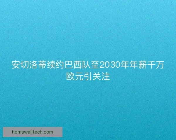 安切洛蒂续约巴西队至2030年年薪千万欧元引关注 安切洛蒂续约巴西队至2030年年薪千万欧元引关注